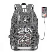 Nba Peripheral Series Star Multifunctional Usb Backpack Luminous Fluorescent Backpack