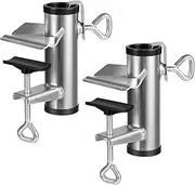 KAKEICE Outdoor Umbrella Clamp Stand Holder, Patio Umbrella Clamp, Deck Umbrella Holder Mount to Picnic Table (2 PCS)