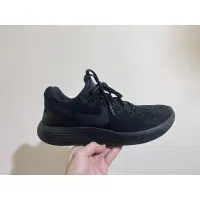 在飛比找蝦皮購物優惠-Nike 男女全黑編織慢跑鞋 正品
