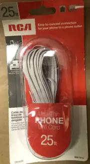 RCA 25’ ultra thin phone line cord