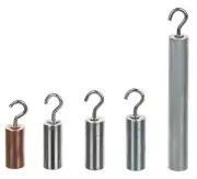 5pc Hooked Cylinders - Copper, Tin, Aluminum, Zinc, Stainless Steel - Eisco Labs
