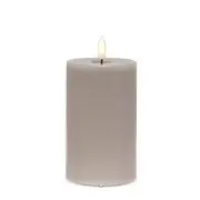 Flameless Gray Led Pillar Candle