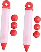 IMIKEYA 2 Sets Cake Decorating Pen Kit Silicone Cake Writing Pen Cream Nozzle for Baking