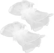 [SAFIGLE] Bride Lace Frilled Fake Cuff Accessory for Women Elegant Lace Sleeves for Wedding Photos Easy to Match with Dresses and Shirts Comfortable Stretchy Design Detachable Fashion Cuff