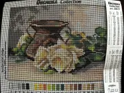 Printed needlepoint tapestry gobelin yellow roses 2881 canvas only 7x9.5 inch