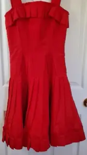 AUTH. OSCAR DE LA RENTA 100% SILK FIT & FLAIR DRESS-SILK LINED & PETTICOAT, SZ 6