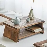 Foldable Coffee Table Japanese Style Mini Table for Tea Room Outdoor Balcony Living Room Easy to Store and Move (Size: 60x30x20cm)