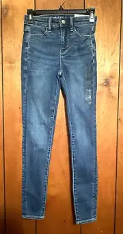 NWT American Eagle Next Level Stretch High Rise Skinny Jegging Womens SZ 0 (25W)