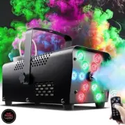 Máquina de humo para fiestas de Halloween: 2024 mejorada con 13 luces LED.neuvo.