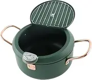 IMIKEYA 1Pc Mini Non Stick Tempura Fryer Japanese Style Deep Fry Pan for Home Use Easy to Carry Drainable Design for Even Cooking