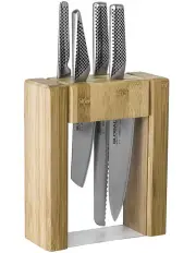 [Global] Teikoku Knife Block Set 5 Piece in Silver