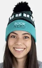 NWT Out of Print Book x Underlined Nerd Unisex Toboggan Hat Ski Pom Pom
