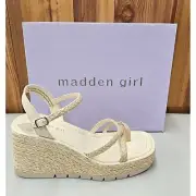 Madden Girl Vaul Natural Women's Wedge Sandals Size 9.5