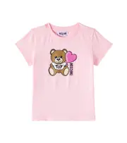 [Moschino Kids] Moschino Kids Sequined cotton-blend T-shirt Y 14 pink