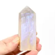 3.5in 120g Flashy Rainbow Moonstone Sunstone Crystal Tower