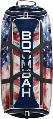 Brute Rolling Bat Bag 2.0-35" X 15" X 12-1/2" - Old Glory Navy/Red/White - Holds