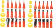 2Sets Reusable Stainless Steel Caulking Nozzles Kit with Bases Easy Caulking Finisher for Home Kitchen Bathroom and Tile Corners Complete Tool Collection