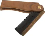 Healeved Natural Horn Comb Wooden Beard Comb Men Mustaches Comb Wooden Comb Wood Mustaches Comb Mustaches Comb for Men Small Beard Comb Men Beard Comb Man Small Comb Green Sandalwood Fold