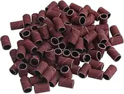 FOYTOKI 200pcs Nail Drill Sanding Bands Durable Corundum Manicure Tool for Electric Drills for Natural Artificial Nails for Manicure Use