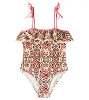 [Zimmermann Kids] Zimmermann Kids Wylie ruffled printed swimsuit Y 4 multicoloured