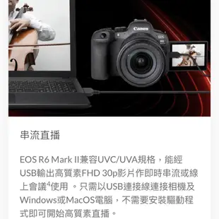 【Canon】EOS R6 Mark II 超高速4K全片幅無反相機 (公司貨)