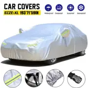 For Sedan Full Car Cover Waterproof UV Snow Rain Dust Resistant 193*71*59in O3R5 (for: Audi)