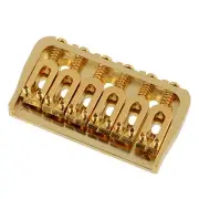52.5mm Guitar Fixed Hardtail Bridge for 6-String ST/TL Style Guitar Gold
