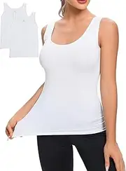[Layla's Celebrity] 3 Pack Women's Seamless Basic Layer Camisole Top Nylon Spandex