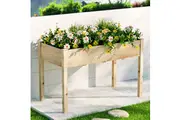 Garden Bed Raised Wooden Planter Box Vegetables 120x60x80cm