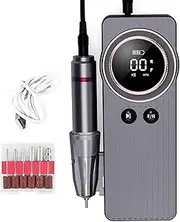 Portable Nail Polishers For Nail Care Removing And Polishing 35000Rpm High Rechargeable Nail Polisher Silver