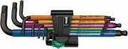 Wera 05073593001 | 950SPKL/9SMN Multi-Color Hex Key Set 1.5~10.0mm Black Laser F