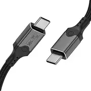 tunghey Nylon Braided 80Gbps Thund-erbolt 5 Cable with up to 120Gbps Bandwidth Boost and 240W Charging Compatible with Thund-erbolt 4, USB4, Thund-erbolt 3 and USB-C and More (1m)