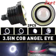 3.5" Universal Retrofit LED Halo Angel Eye Projector Lamp Kit Fog light Bulbs 4x (for: Renault)