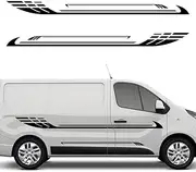 Car Body Side Stickers for Camper RV Van Motorhome Caravan Racing Sport Stripes Vinyl Decal Decoration Auto Tuning Accessories ﻿，Car Stickers