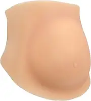 [CDQL] Fake Pregnancy Belly, Silicone and Silk Floss Artificial Pregnant Tummy Performance Photography Props for Photography, Actor, Performance Prop, Cosplay (Skin Color)