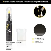Touch Up Paint For Fiat All Models 703 Brown With Polish Paste