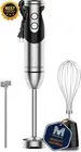 3-in-1 Immersion Hand Blender, Titanium Blades, Copper Motor, Whisk & Frother