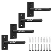 MIUONO Weight Plate Rack, Wall Mount Weight Plate Holder for 1" Plates, 4 Pack Weight Storage Racks Home Gym Organizer