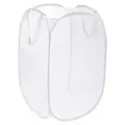 Mesh Laundry Hamper, Collapsible Laundry Baskets Bag, White