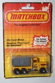 Vintage 1983 Matchbox #30 Peterbilt Quarry Truck 'Dirty Dumper' Sealed on Card