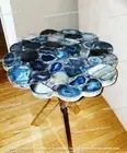 Blue Agate Coffee Table, Agate Side Living Room Furniture Table Home Decor