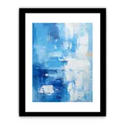 Abstract Framed Art Blue Framed print Art Poster