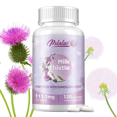 Milk Thistle 111.1mg - Dandelion, Liver Support, Liver Detox, Cleanse and Repair