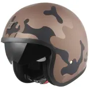 V537 Camo Brown Jet Helmet