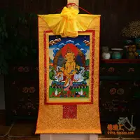 在飛比找松果購物優惠-西藏唐卡畫 佛具用品藏式鍍金黃財神佛像唐卡掛畫 120*66