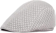 [YAMEE] Beret Cap Men's Mesh Summer Beret Hat Men's Classic Newsboy Hat Unisex Adjustable Flat Cap Men Sun Protection Flat Cap Lightweight and Breathable