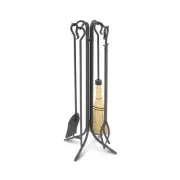 Pilgrim Home and Hearth Pilgrim Forged Iron Fireplace Tool Set Black 33", Tall