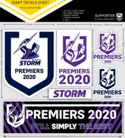 Melbourne Storm NRL GIANT Decal Sticker Sheet 2020 Premiers Premiership
