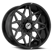18x9 XF Off-Road XF-238 Gloss Black & Milled Wheel 5x5/5x5.5 (12mm)