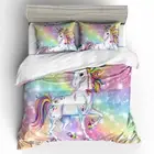 Color Unicorn Single/Double/Queen/King Size Bed Doona/Duvet/Quilt Cover Set